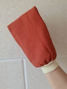 1pc Two Tone Exfoliating Bath Glove - Red - View 2