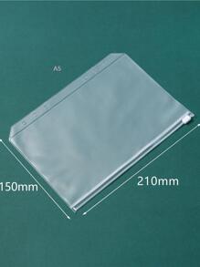 12入組透明活頁袋，PVC鉛筆袋 - 無色 - 查看 3