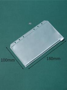 12入組透明活頁袋，PVC鉛筆袋 - 無色 - 查看 2