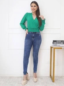 Women Blouses - màu xanh lá - Xem 3