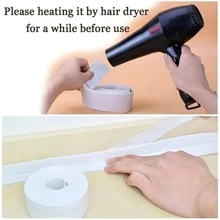 1pc PVC Tape, Modern White Waterproof Strong Adhesive Patch For Home - White - View 3
