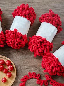 1條粉色手指環編織線，柔軟舒適，用於編織毯子、衣服、圍巾，固定線圈尺寸，DIY編織，適合初學者 - 粉色 - 查看 4