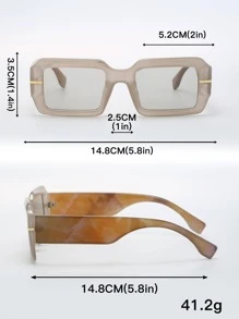 1 chiếc kính vuông Unisex màu kẹo Y2K thời trang đường phố cổ điển mát mẻ cho kỳ nghỉ hè trên bãi biển, ngoài trời, du lịch - Màu Xám nhạt - Xem 4