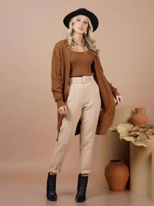 Women Cardigans - بني - مشاهدة 2