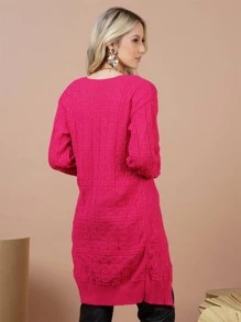Women Cardigans - ורוד חם - ראה 8