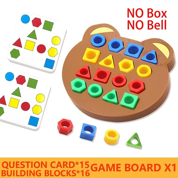 1pc DIY Geometric Shape Color Matching 3D Puzzle Early Learning Educational Interactive Game For Kids