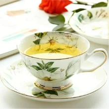 1 pieza Taza con estampado de flores y 1 pieza plato, de vuelta al colegio