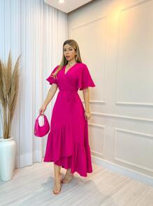 Women Dresses - 玫紅色 - 查看 3