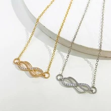 2pcs/set Fashion Zinc Alloy Rhinestone Infinity Symbol Decor Anklet For Women For Daily Decoration - Multicolor - View 4