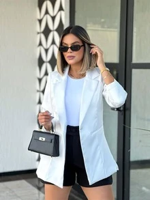 Women Blazers - 白色 - 查看 1