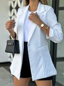 Women Blazers - 白色 - 查看 2