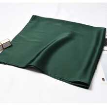 1入組女士素色時尚圍巾日常裝飾 - 橄欖綠 - 查看 2