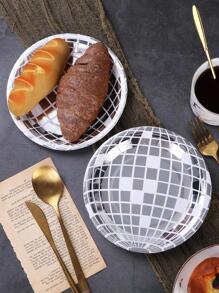 25入組格紋圖案一次性盤子