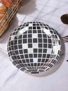 25入組格紋圖案一次性盤子