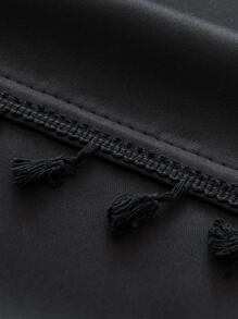 1入組素色流蘇裝飾簡約風遮光窗簾 - 彩色 - 查看 4