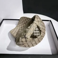 1件女士平安符繡花透氣時尚棒球帽，適用於夏季派對 - 金色 - 查看 5