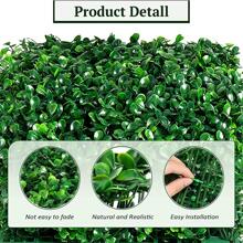 1入組塑料人造草，牆板樹籬綠化，防紫外線綠色裝飾隱私圍欄， - 綠色 - 查看 8