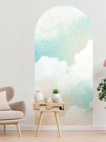 1入組雲朵圖案牆現代天空和雲朵圖案牆貼裝飾用品 - 彩色 - 查看 1