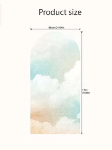1入組雲朵圖案牆現代天空和雲朵圖案牆貼裝飾用品 - 彩色 - 查看 4