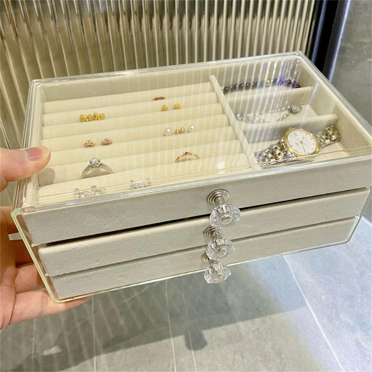1pc Casual Multi-grid Jewelry Storage Box For Women For Jewelry Organization