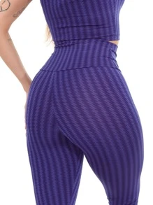 Women Sports Leggings - Màu xanh lam - Xem 3