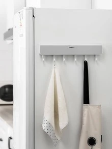 1入組多功能牆現代免打孔掛壁式衣服儲物鉤 - 灰色 - 查看 5