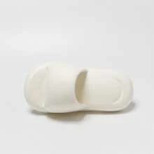 Preppy Slide cho nữ, Dép EVA quai đơn màu trắng - trắng - Xem 4