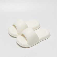 Preppy Slide cho nữ, Dép EVA quai đơn màu trắng - trắng - Xem 1