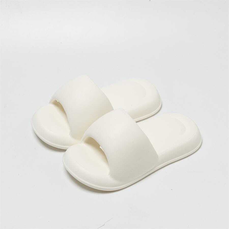 Preppy Slide cho nữ, Dép EVA quai đơn màu trắng - trắng - Xem 1