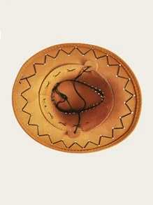 1頂女士夏季波希米亞牛仔帽 - 黃色 - 查看 4