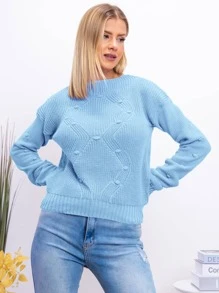 Women Sweaters - Màu xanh nhạt - Xem 1
