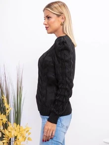 Women Sweaters - 黑色 - 查看 3