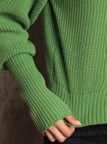 Women Sweaters - 綠色 - 查看 3