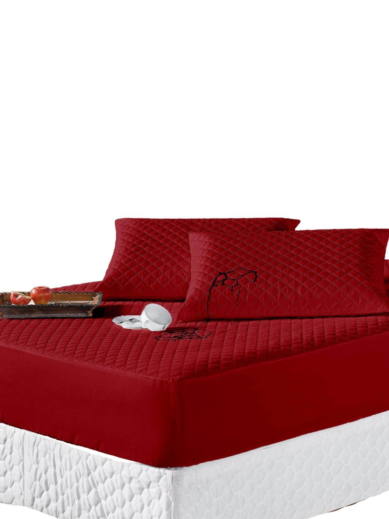 Lençol Capa tipo Colcha com Elástico Protetora Impermeável para Colchão Casal Padrão Matelada Ultrassonico 01 Peça 188 x 138 cm