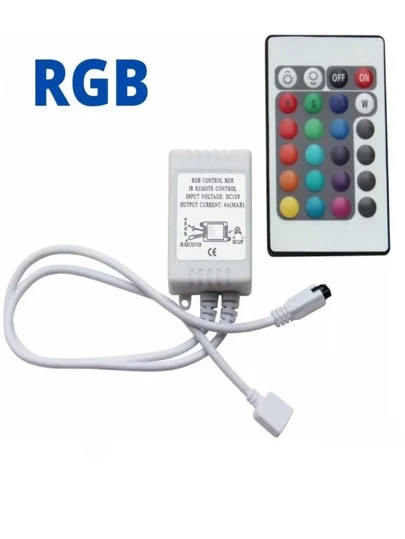 Controlador Fita Led RGB 5050/3528 - Central com Controle 24 Teclas