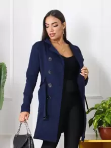 Women Overcoats - Màu xanh hải quân - Xem 1