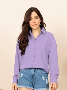 Women T-Shirts - Màu tím hoa cà - Xem 3