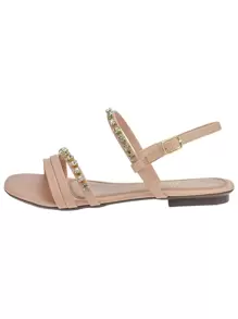 Women Flat Sandals - Màu hồng gỉ - Xem 4