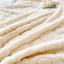 1 Chiếc Chăn Thiết Kế Hình Trái Tim Màu Trắng, Chất Liệu Vải Đơn Giản Mềm Mại Chăn Trang Trí Cho Phòng Ngủ - trắng - Xem 7