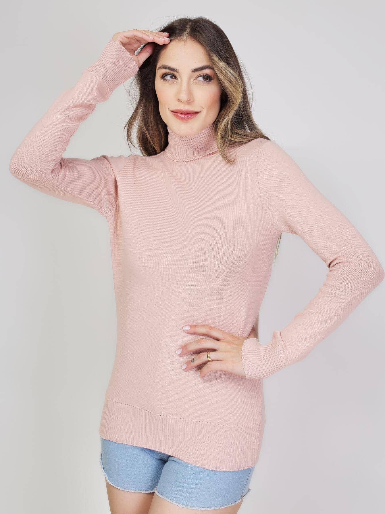 Women Sweaters - 淺粉色 - 查看 1