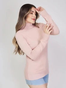 Women Sweaters - 淺粉色 - 查看 3