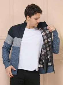 Men Cardigans - Blue - View 1