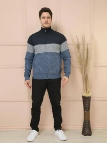 Men Cardigans - Blue - View 5