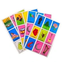 Loteria Mexicana Juego Mesa Tradicional Fiesta Famila Clasico Novedades Montecarlo - Rojo y blanco - Ver 5