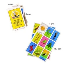 Loteria Mexicana Juego Mesa Tradicional Fiesta Famila Clasico Novedades Montecarlo - Rojo y blanco - Ver 7