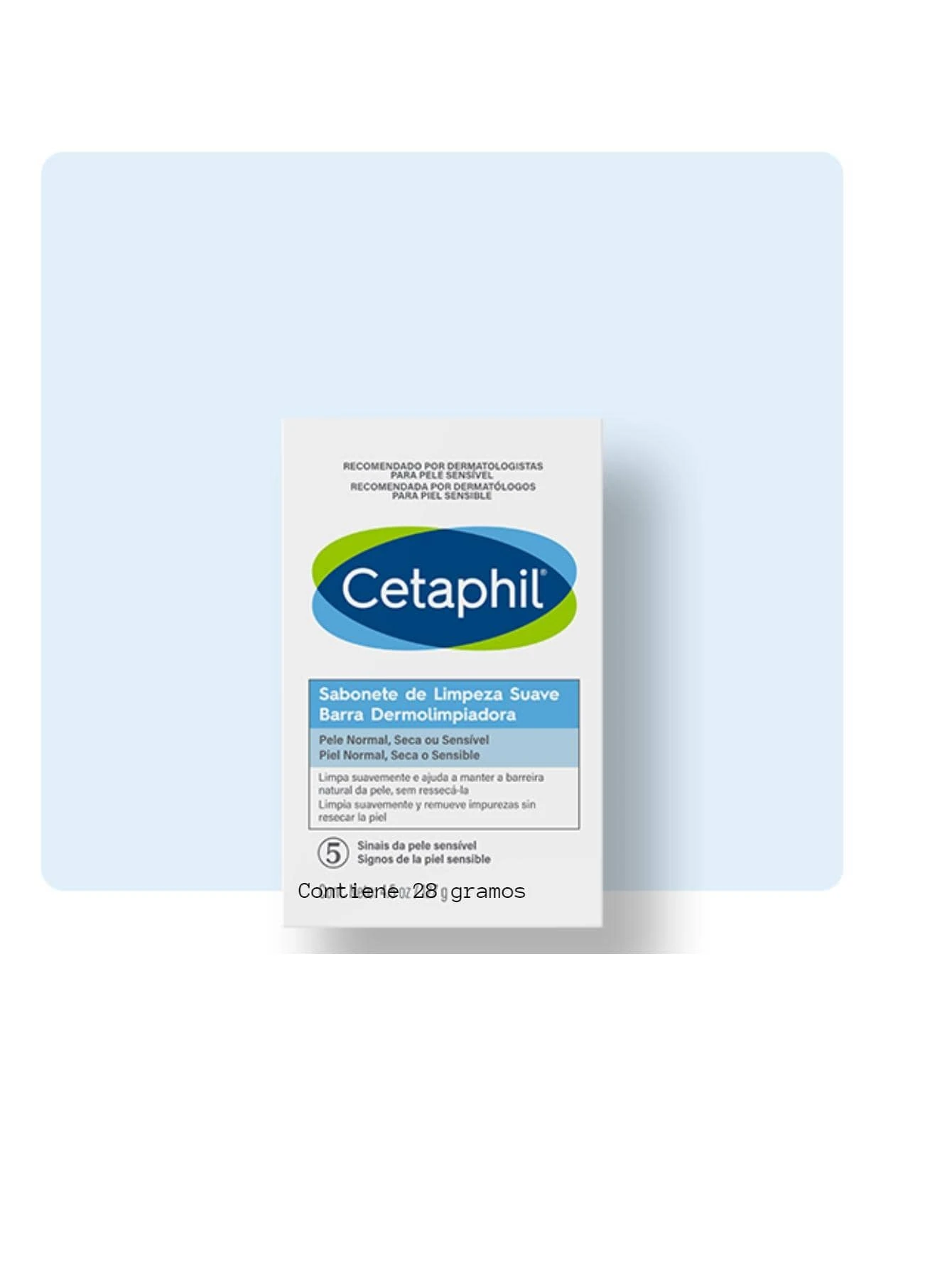 2 mini barra dermolimpiadora facial de uso diario para todo tipo de piel 28g - Azul - Ver 1