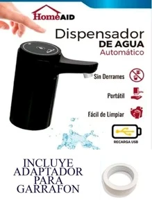 Dispensador de agua bomba electrica recargable con cable USB HOMEAID 025 - Blanco - Ver 4