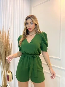 Women Jumpsuits - 軍綠色 - 查看 1