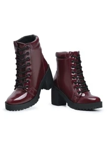 Women Fashion Boots - 紅色 - 查看 2