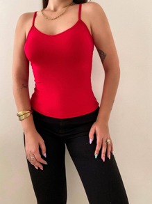 Women Tank Tops & Camis - Rojo - Ver 2